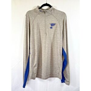 47 forward warm-up‎ shirt size L St. Louis Blues hockey team 1/4 zip